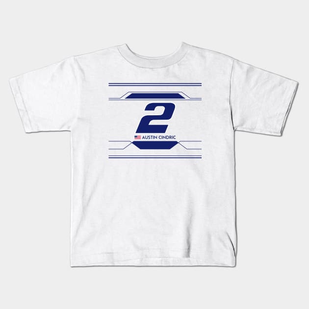 Austin Cindric #2 2023 NASCAR Design Kids T-Shirt by AR Designs 